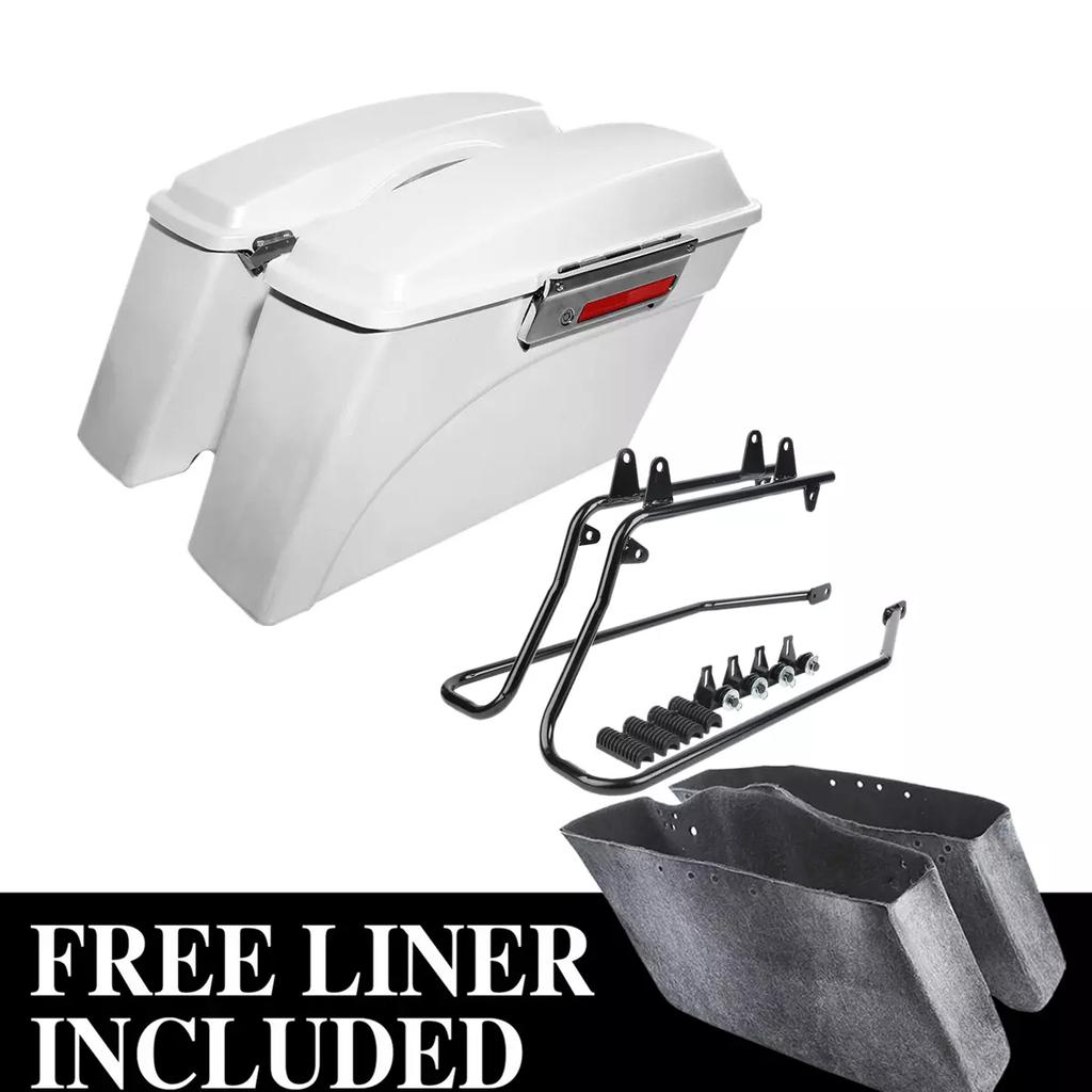 Motorcycle Saddle Bags Bag Conversion Brackets For Harley Softail Heritage Deluxe FXST 1984-2017