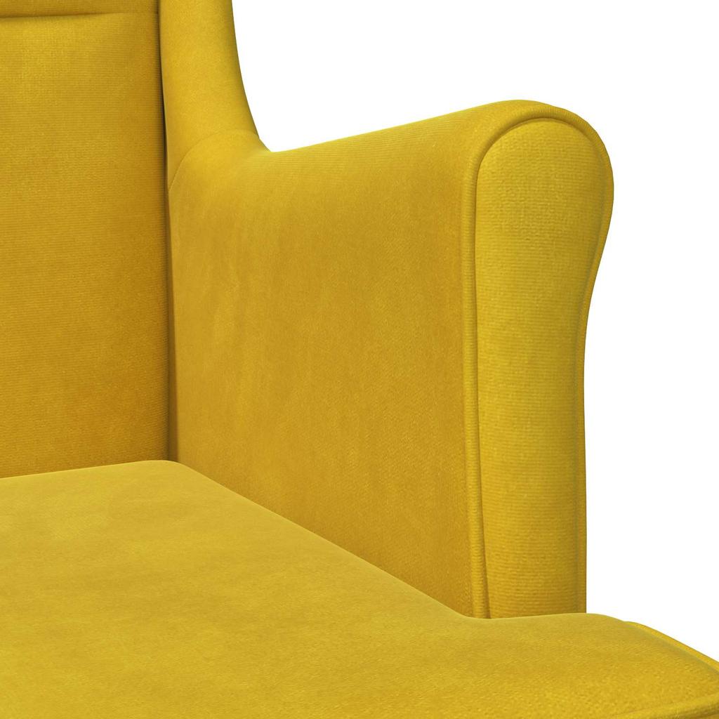 Armchair Yellow Velvet