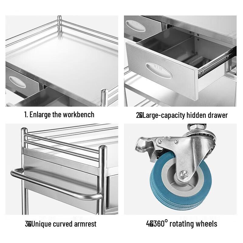 Stainless Steel Medical Utility Cart