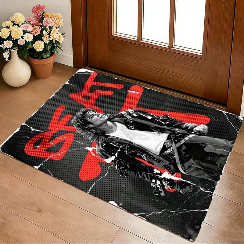 Michael Jackson Living Room Nonslip Area Rug Soft Carpet For Bedroom Gameoom Playroom Sofa Office Home Decor Doormat