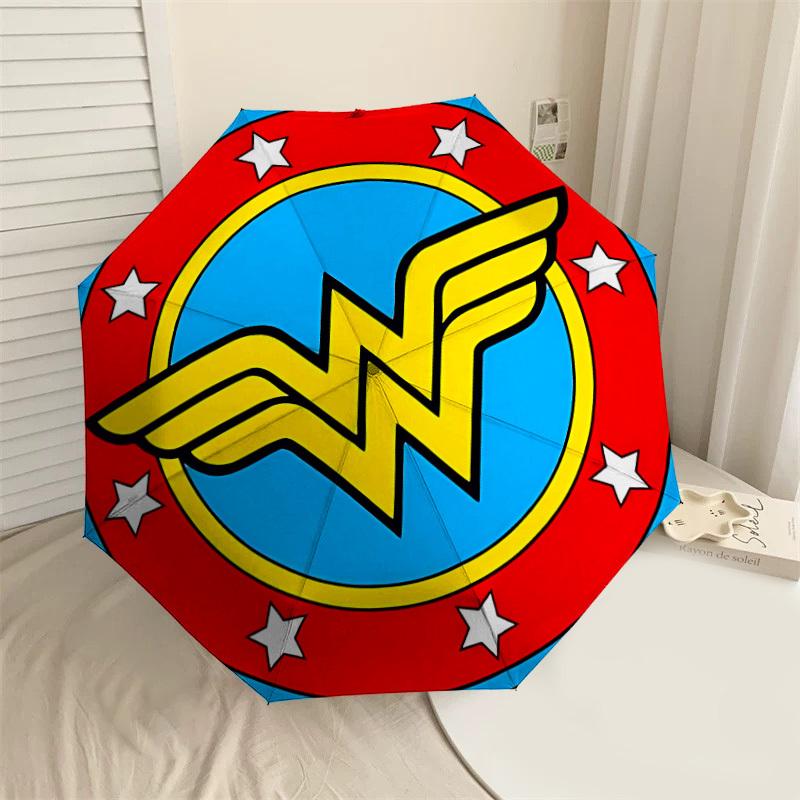 

1PC Wonder Woman Umbrella-8-Rib Reinforced, Automatic Open, Lightweight & Durable, Cute Fashion Accessory for Outdoor, Beach or Casual Use, Beach Umbr