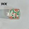 Anxiety Relief Gadget Christmas Ice Cube Squeeze Toy, Confetti Filled Stress Squeezing Cubes Slow Rebound Clear for Reduction Sequined Toy
