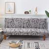 Plaid Elastic Bedspread on The Folding Sofa Bed Covers for Living Room Big Couch Cover Long Chair Without Armrests Slipcovers