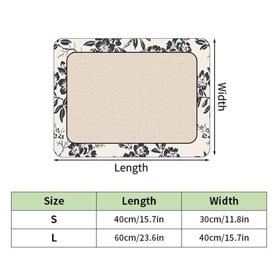 Rectangle Coffee Mat Absorbent Draining Dish Drying Pad Quick Dry Bathroom Drain Pad Tableware Placemat Kitchen Door Foot Mat