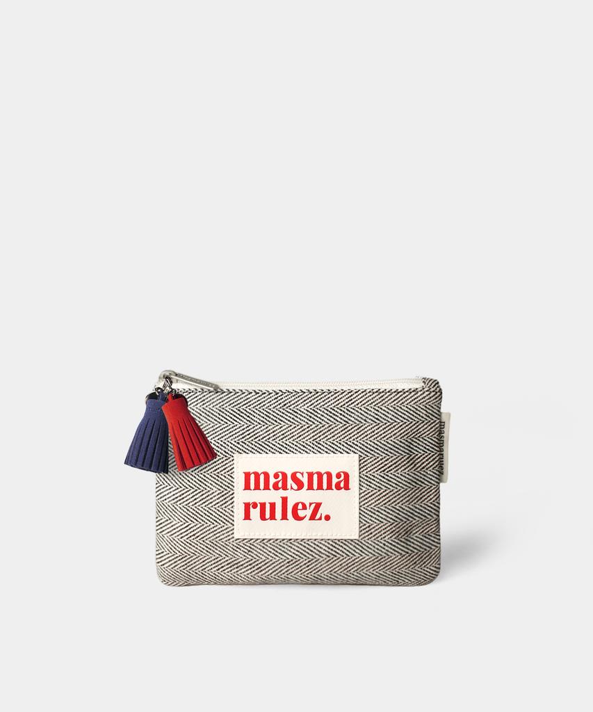 Masmarulez Basic Pouch _ Herringbone Black