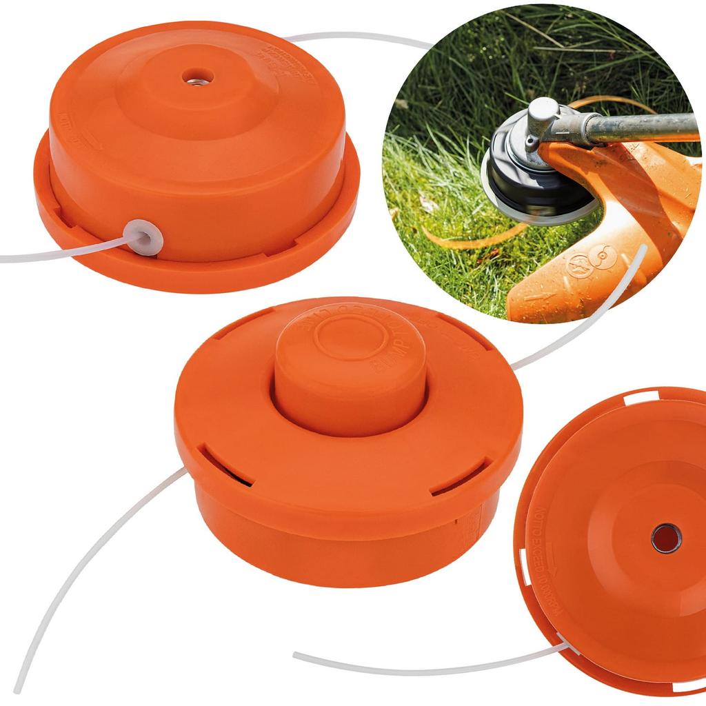 String head for a petrol brushcutter