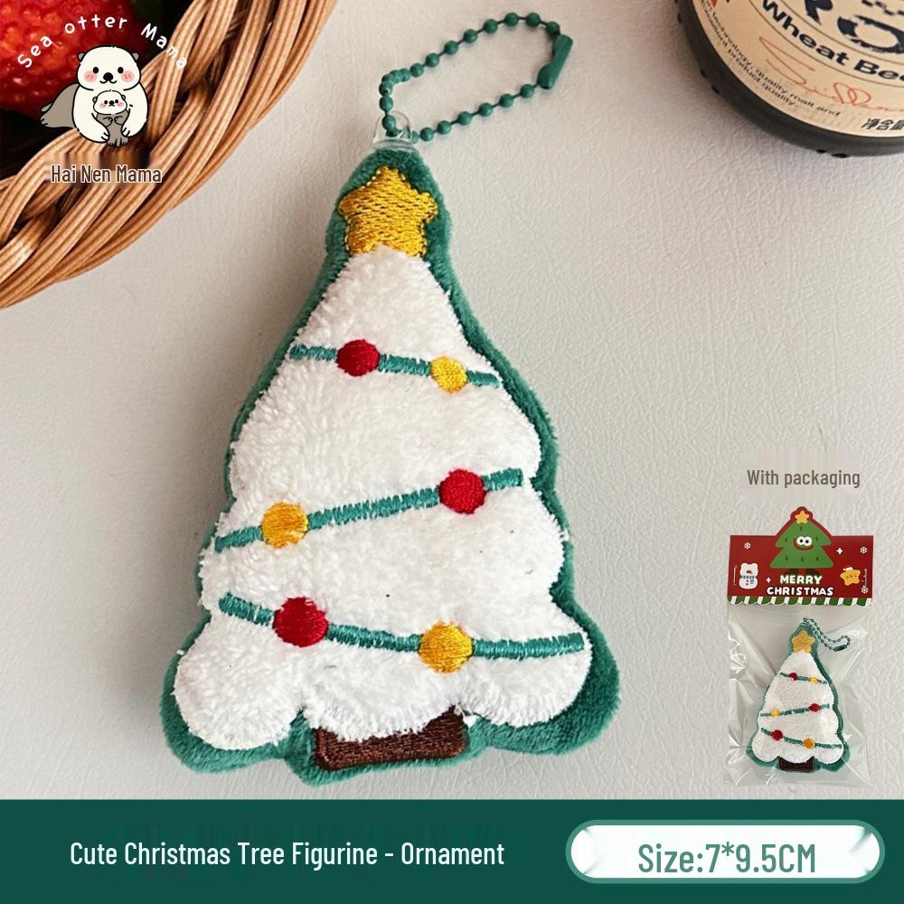 Tengyi Christmas Plush Doll Pendant - Cute Ornament & Versatile Keychain for Girls' Bags