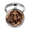 Fashion Alloy Keychain Pendant Round Metal Key Ring