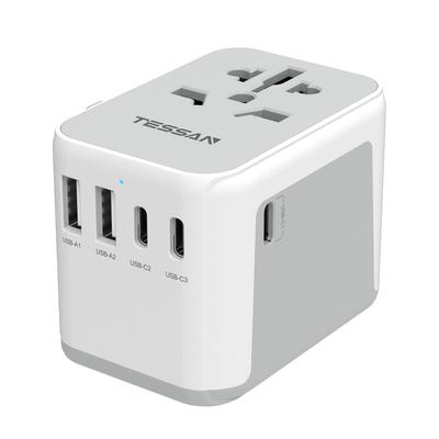 Conversion Plug Overseas Worldwide Compatible Outlet for Overseas Travel with Type TESSAN Power Conversion Plug 5 USB Ports with 3 Multi Conversion