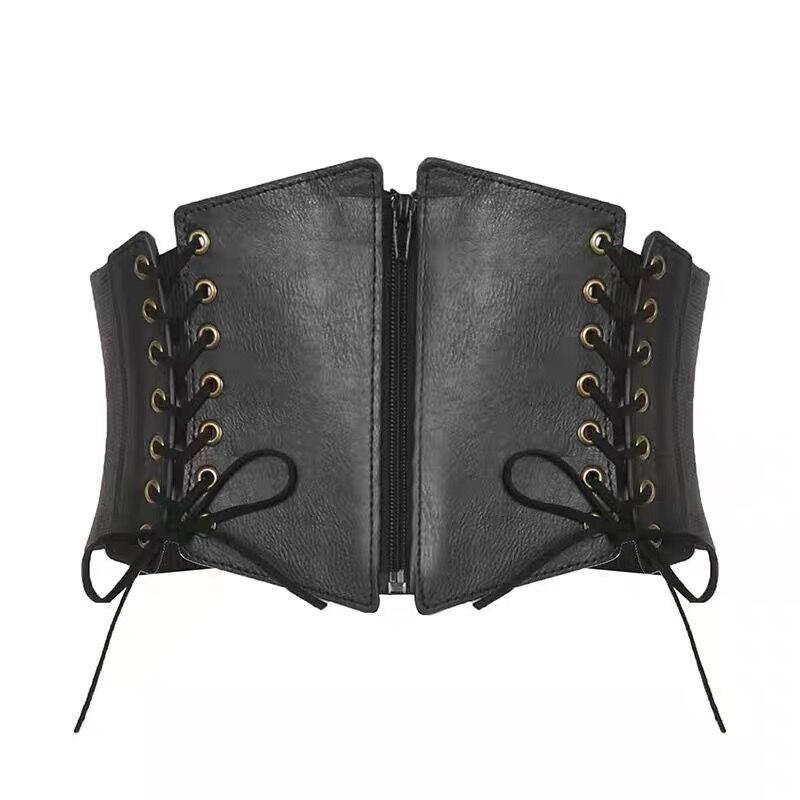 European and American Foreign Punk Style Retro Elastic Super Wide Waist Seal Women's Decorative Shirt Dress Coat Waist Belt Women