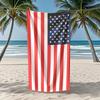 Asciugamano da spiaggia per vacanze estive con bandiera americana, ad asciugatura rapida, morbido e assorbente, fibra ultrafine, regalo per nuoto