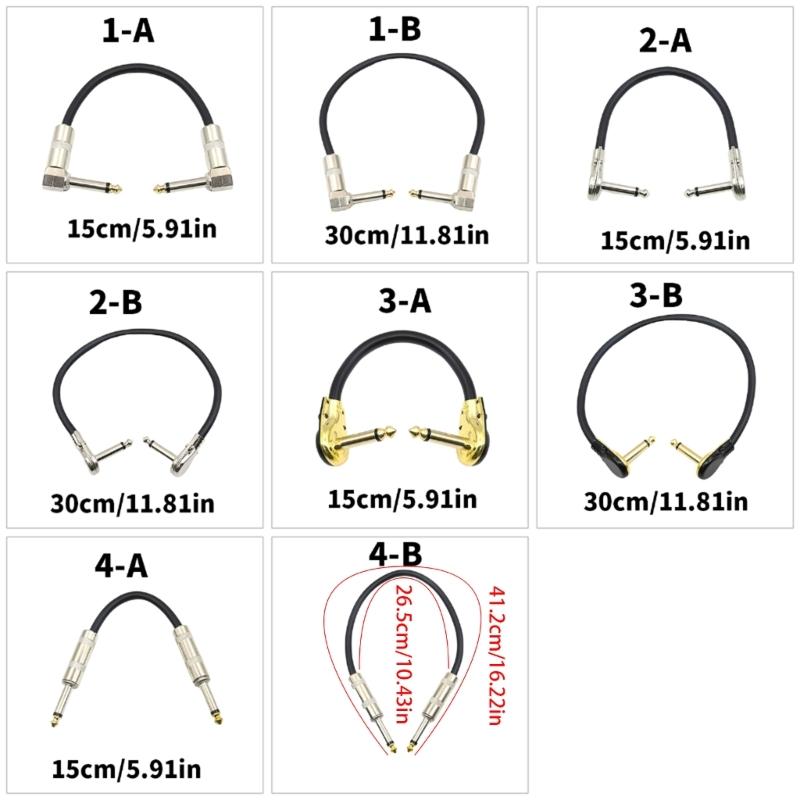 Low Noise Male To Male Guitar Patches Cable Right Straight Angle Guitar Effect Cable Profession Guitar Pedalboard Cable