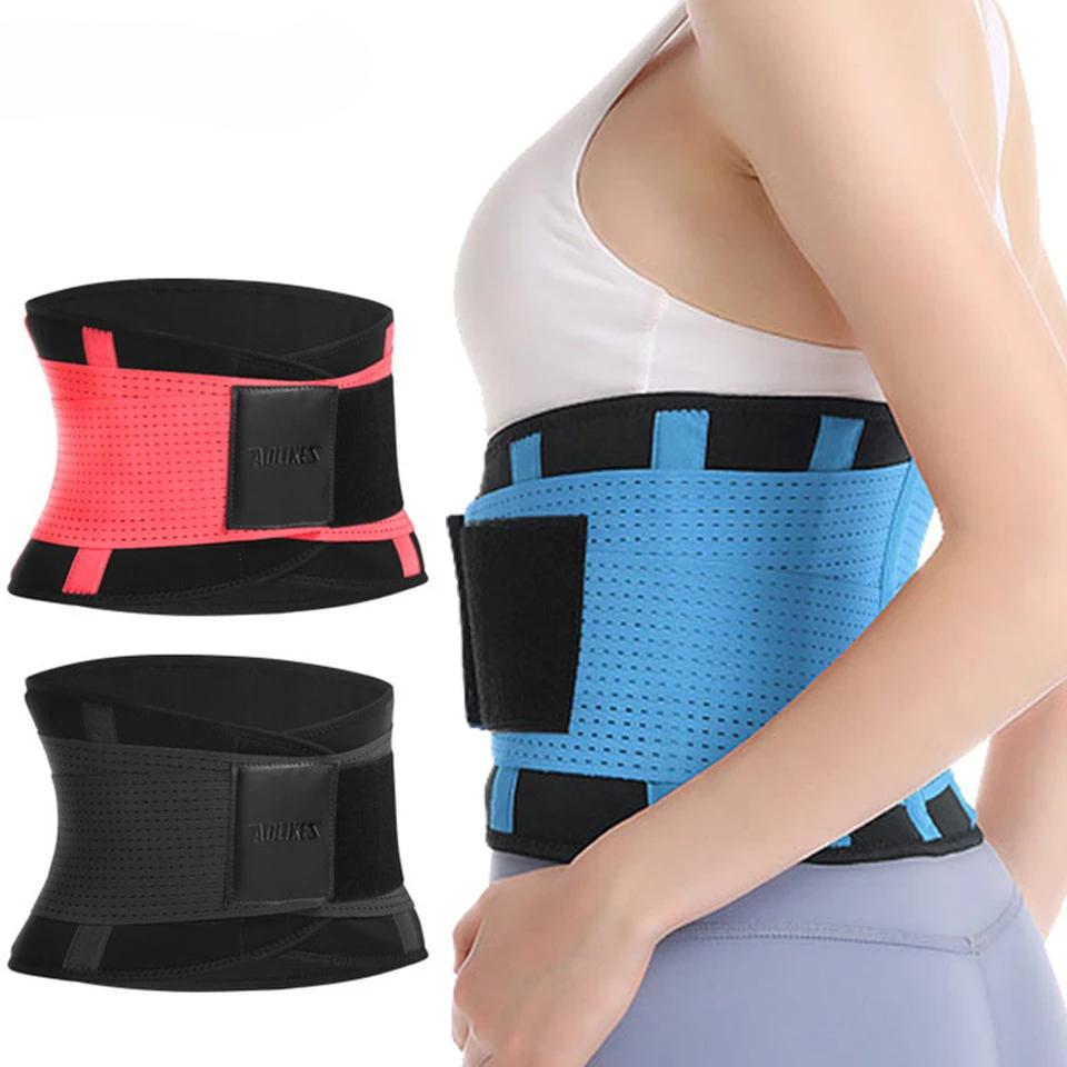 Taillen-Trimmer-Gürtel für Männer und Frauen, Lendenwirbelstütze, Fitnessstudio, Fitness, Gewichthebergürtel, verstellbarer Bauch-Taillentrainer