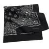 Kakatrend Bandana 100% Cotton Black Triangle Scarf Adults Men Paisley Stylish Handkerchief Cotton Bandana Unisex Durag Set of 3 Black 55cm X 55cm