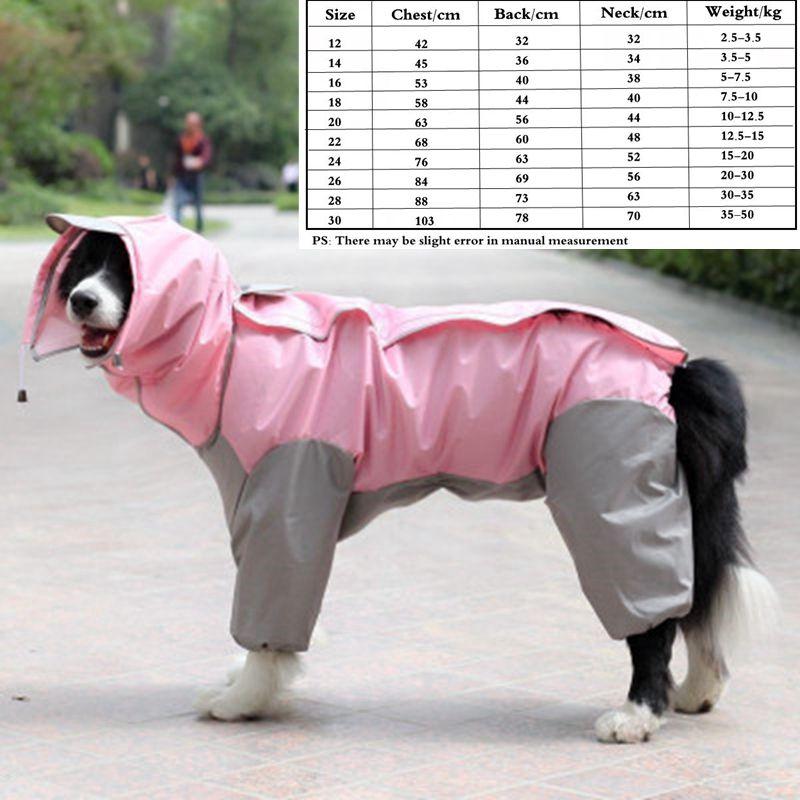 Großer Haustier Hunderegenmantel Wasserdichte Regenkleidung Overall Für Große Mittlere Kleine Hunde Golden Retriever Outdoor Haustierbekleidung Mantel