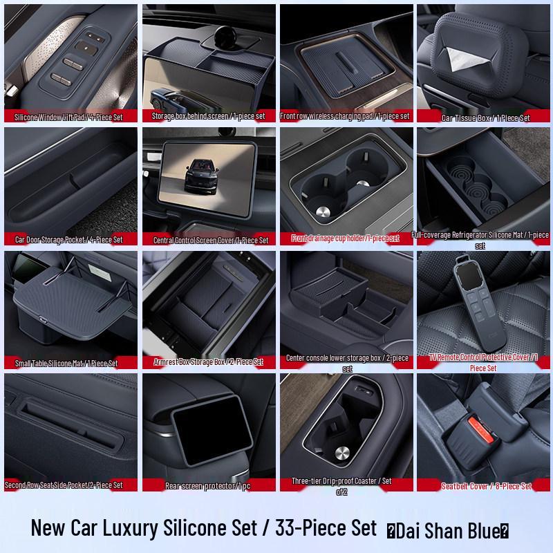 Compatible with 26 Nio ES8 Models: Center Console Armrest Storage Box for Car Interior Accessories.