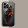 Heart Shaped Engine Phone Case For Iphone 17 Air 15 Pro 14 Plus 16 Pro Max 12 13 Mini 11 16E X XS Cover Cute Fundas