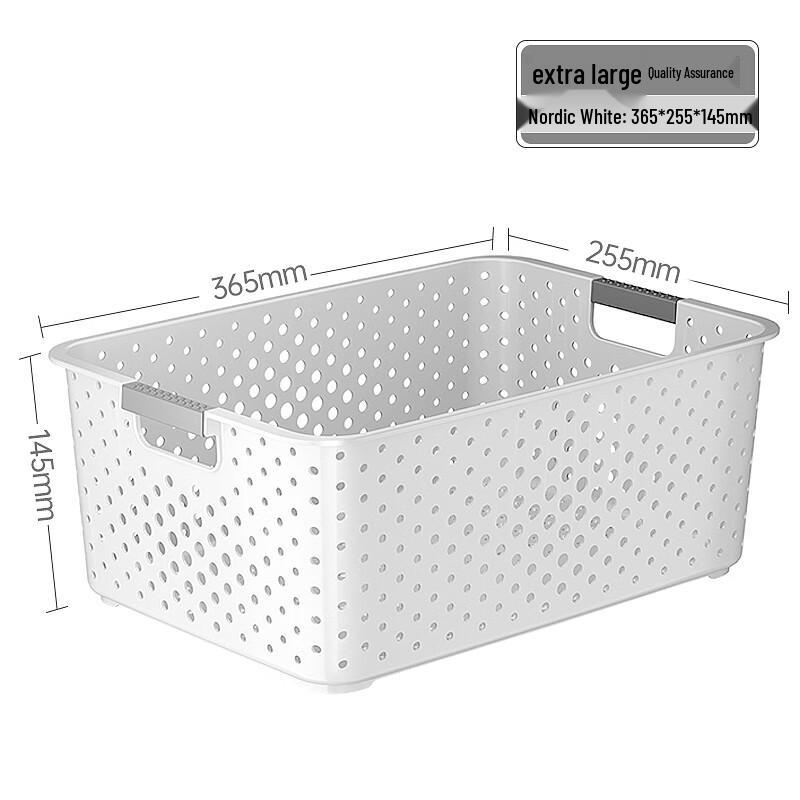 Скандинавская Белая Пластиковая Корзина для Хранения Extra Large