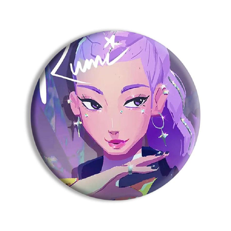 

Kpop Мисливці на Демонів Значки для Ювелірних Аксесуарів Декор для Сумки Huntrix Saja Boys Rumi Zoey Jinu Бляшані Кнопки Брошки Шпильки Подарунки