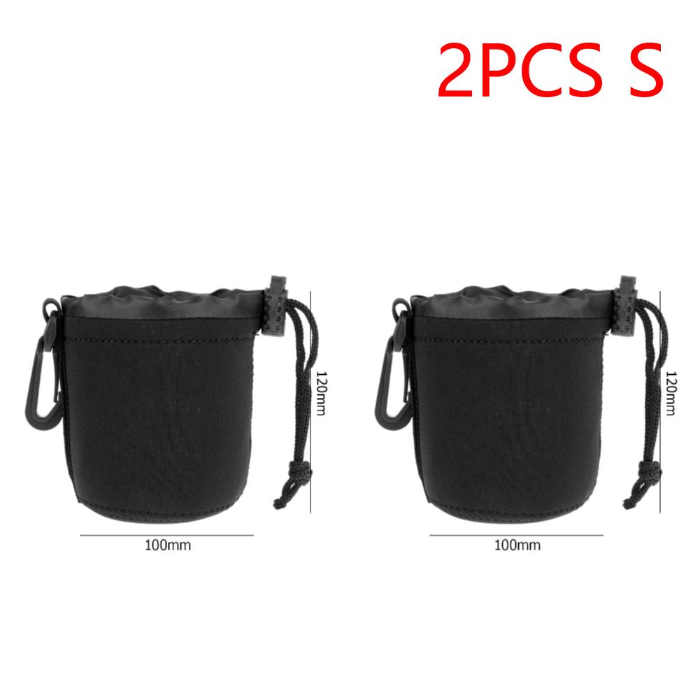 

Camera Lens Bag Waterproof Soft Neoprene Camera Lens Pouch Bag Drawstring Protector Case with S M L XL Size