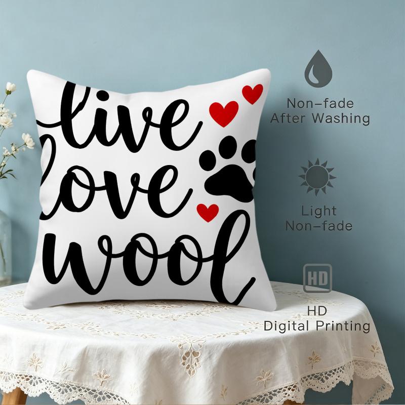 Euphoria Woof Woof Plush 18.18 Inch Throw Pillow, Cushion Accent Pillow Includes Pillow Core For Indoor Daily Decor