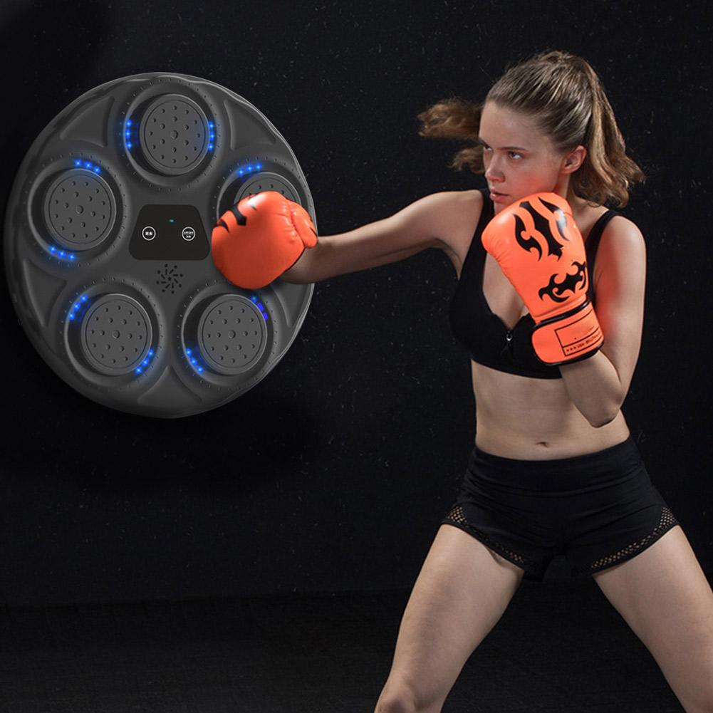 Music Boxing Machine Boxing Training Punching Equipment with Lights Intelligent Boxing Target for Kids Adults Home Exercise