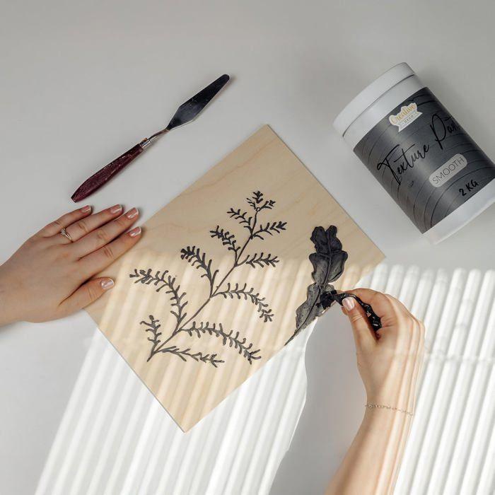 Pâte De Structure CREATIVE DECO | Lisse 2kg Gris Foncé | Pâte À Relief Pour Peinture Acrylique | Pâte Texturée | Effet 3D