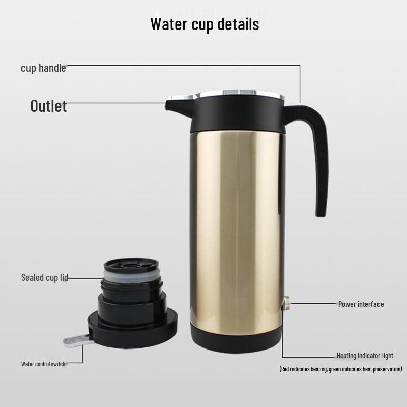 Large Capacity Car Electric Travel Thermos 12V/24V for Truck Drivers