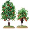 MAGICLULU 2pcs Mini Artificial Apple Trees Realistic Simulation Apple Trees Simulation Fruit Tree Micro Landscape Apple Trees for Landscaping Home