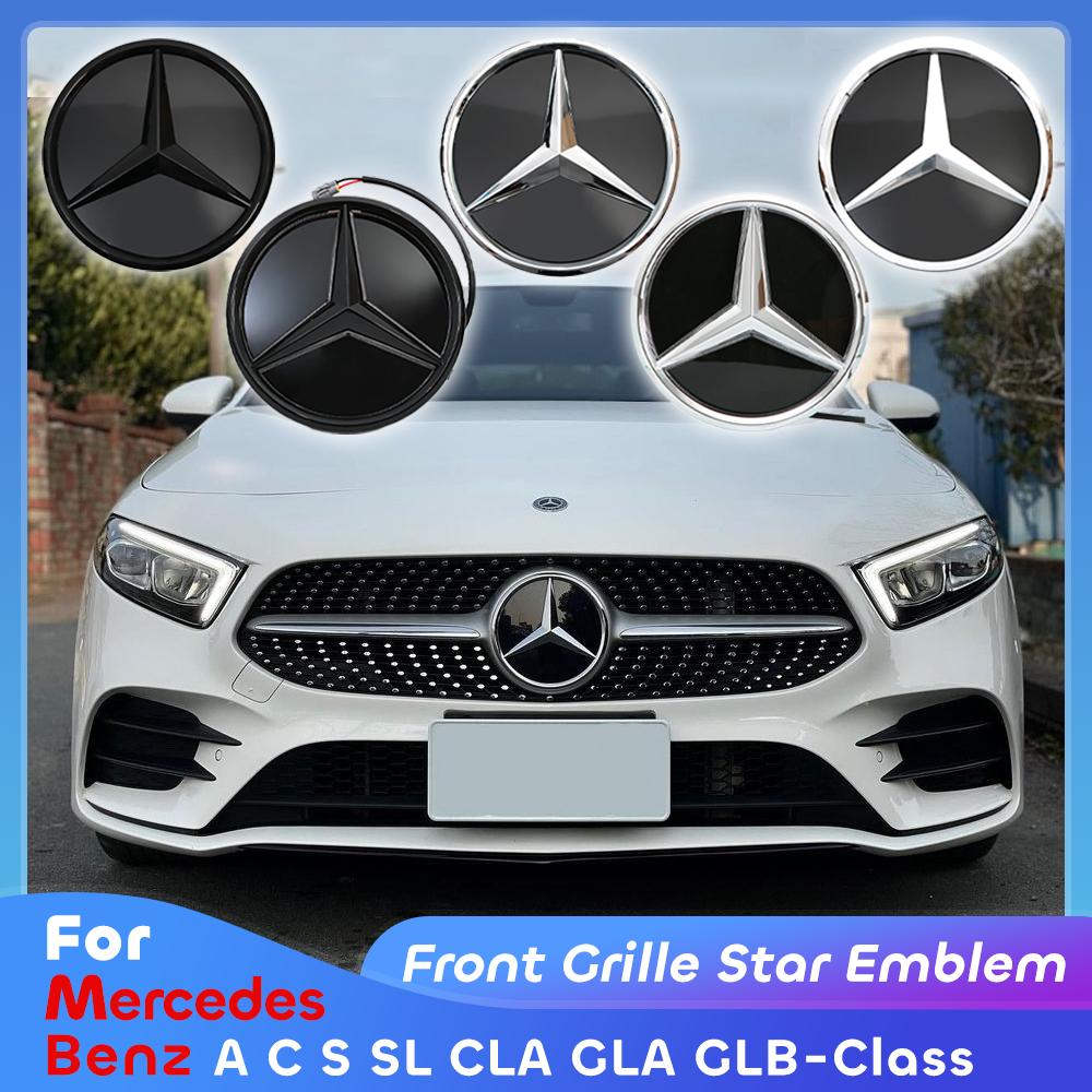 3D Front Grille Star Badge Emblem For Mercedes Benz W205 W177 W217 R231 W118 C257 H247 X247 GLB200 GLB250