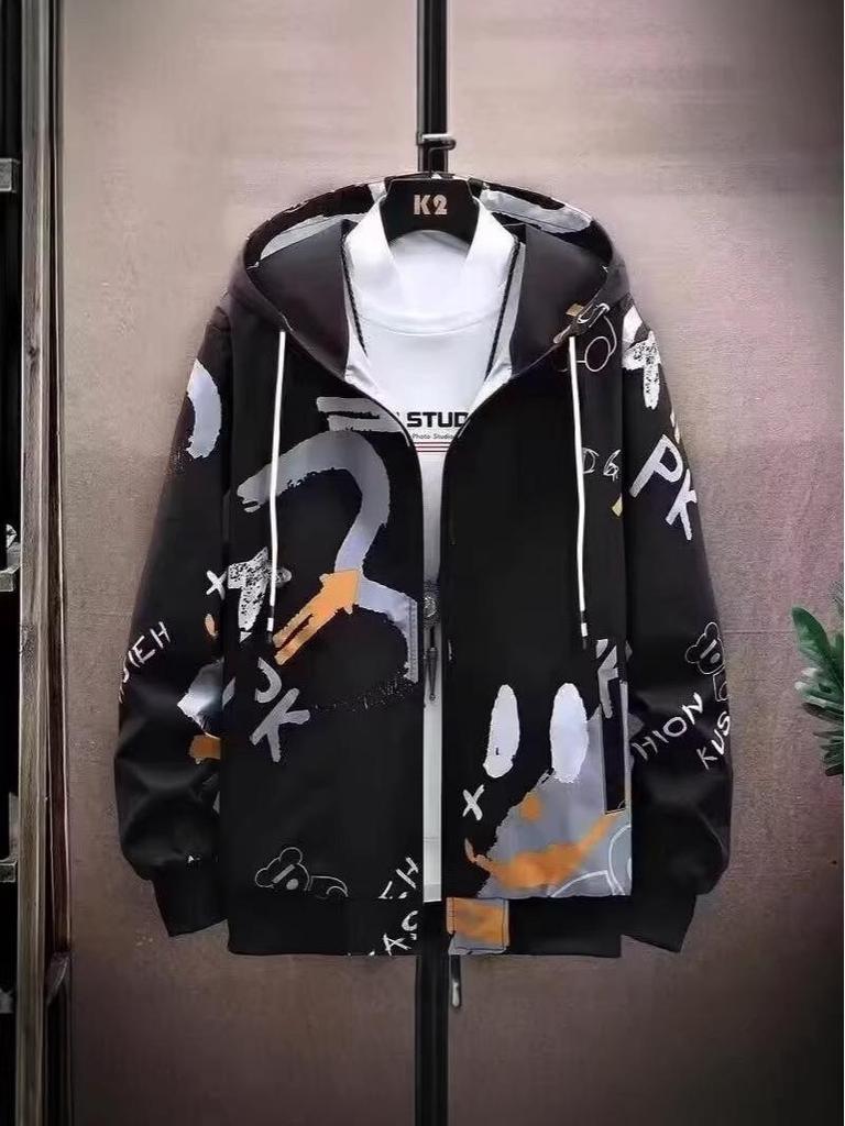 Samt-Kapuzenpullover für Teenager-Jungen Herbst/Winter - Stylische, locker sitzende Jacke