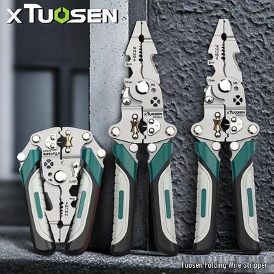 Tuosen Multi-Function Wire Stripper & Crimping Pliers for Electricians