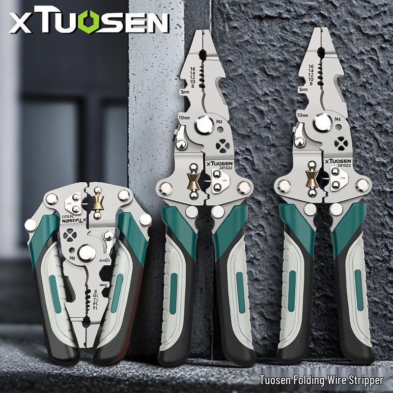 Tuosen Multi-Function Wire Stripper & Crimping Pliers for Electricians
