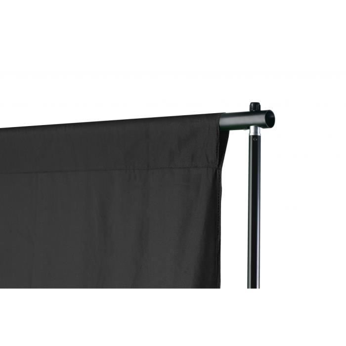 VidaXL Système de support de toile de fond 500 x 300 cm Noir