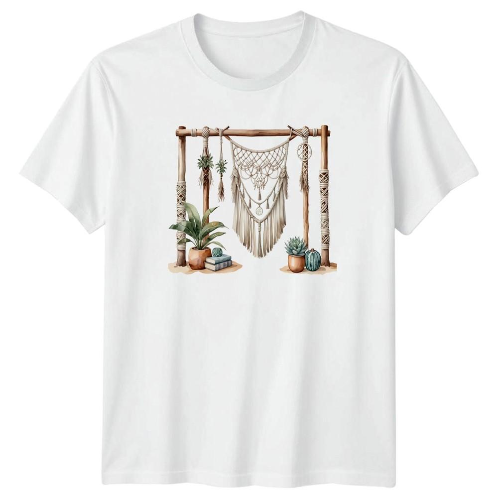 Macrame Bohemian Decor Home Decor Unisexs T Shirt Unisexs Tee Watercolor Graphic S