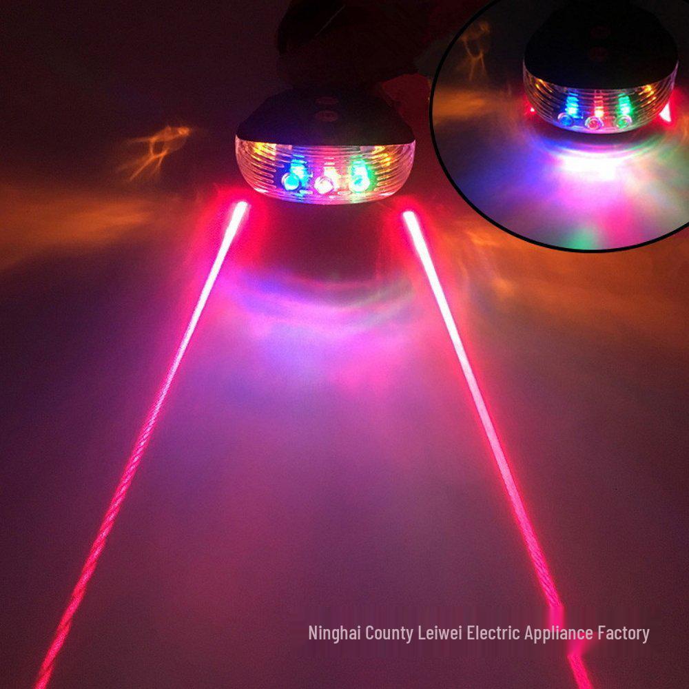 5-LED Laser Tail Light for Mountain Bike - Cycling Safety Accessory (No Packaging/Battery)