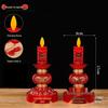 Fladdrande Låga Elektrisk Ljuspar: Stickkontakt Ljusstake för Hemmet, Altaret eller Rikedomens Gud Lampa