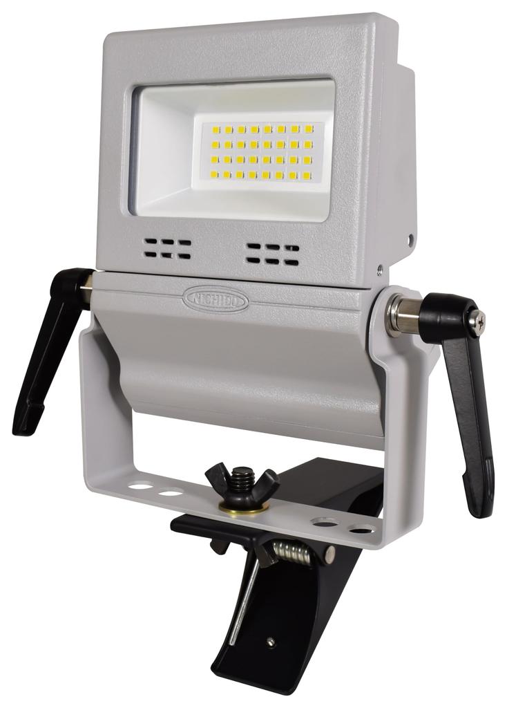 Nichido Industrial 10W Flat Light with Clip Set for Work, LEN-FH10C-SL-50K