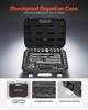 Socket Set, 86 Pieces, 9.5 & 6.4 & 12.7 Mm Drive Socket and Ratchet Set, SAE and Metric, Mechanic Tool Kit with Ratchet Wrench, Accessories and