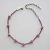 MERRYMOTIVE Mute Purple Rose and Crystal Necklace