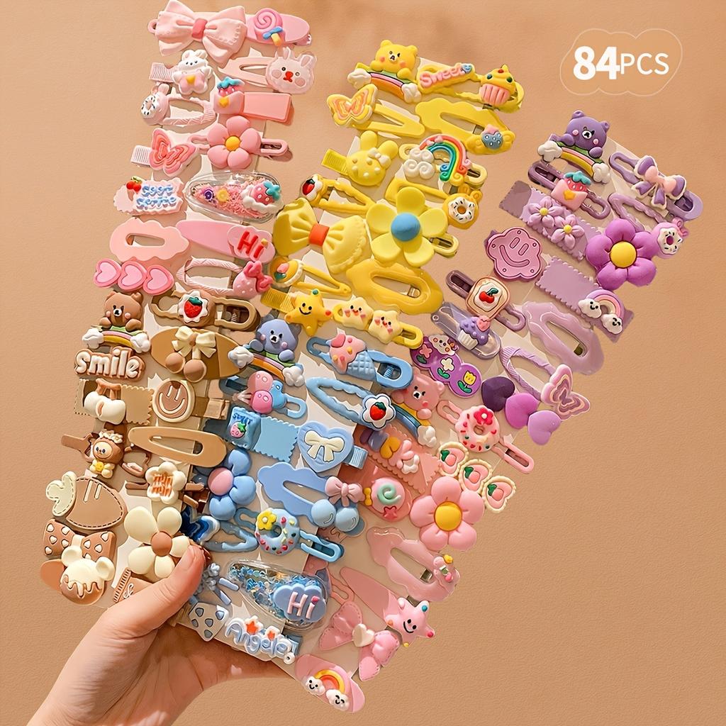 Little Girl Hair Clips Cute Bear Hair Accessories Hair Barrettes For Baby Toddler Teens Women Kids Cute Vivid Birthday Present Set