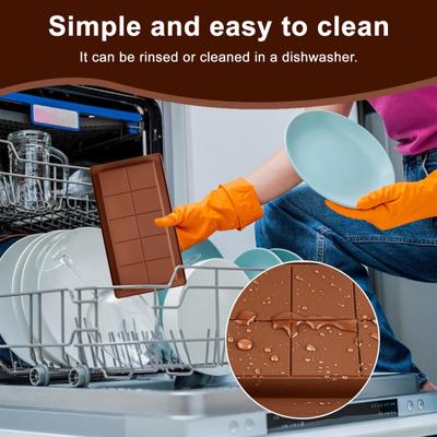Stampo in Silicone per Barrette di Cioccolato a Rilascio Facile Stampo per Sciogliere la Cera per Torte di Zucchero Gelato di Grado Alimentare Riutilizzabile Kit Fai da Te per Fare il Cioccolato