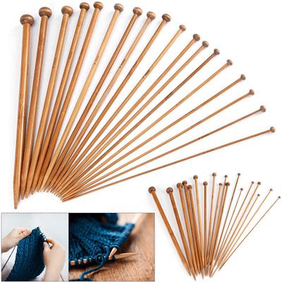 36pcs/set Bamboo Knitting Needles for Beginner  Professional Sweater Crochet Needles Set 18 Sizes From DIY Knitting