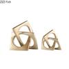 Abstract Geometric Distortion Ornaments Crafts Desk Decoration Golden Square Collar Artwork Statue Room Aesthetics Decor