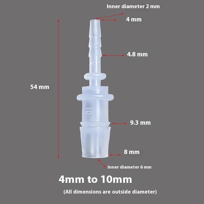 5Pcs Plastic Flexible Hose Two-Way Head Connector Reducer Fitting Adapter For Water Pipe Repair Garden Aquarium Laboratory