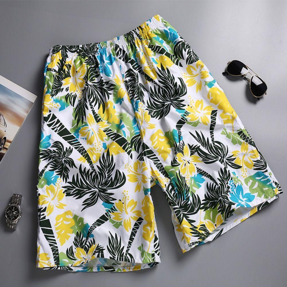 Men Swimming Shorts Trunks Summer Print Surf Shorts New Quick Dry Beach Shorts