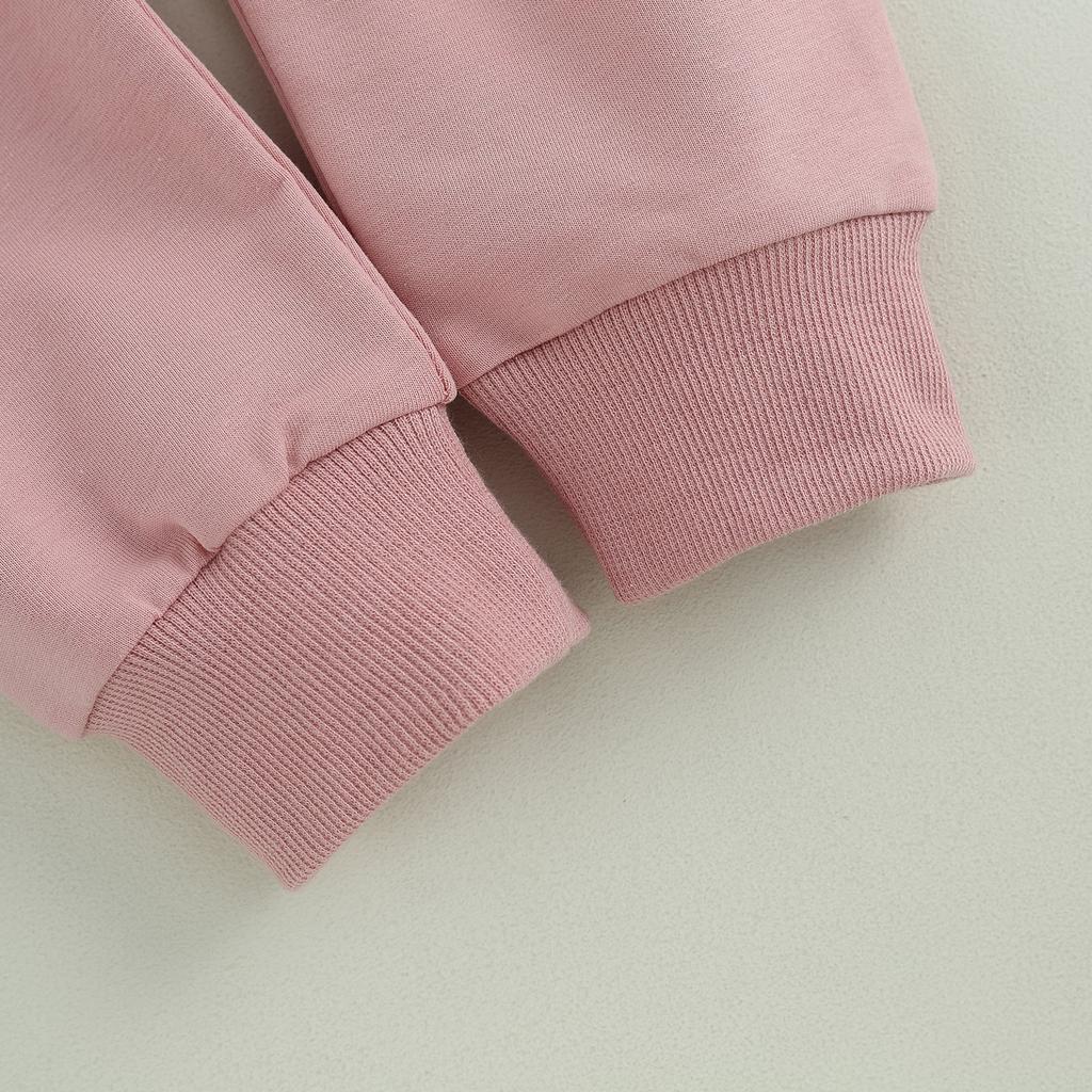 Citgeett Autumn Toddler Baby Girls Outfit Letters Print Long Sleeve Crew Neck Sweatshirt Elastic Waist Pants Fall Clothes