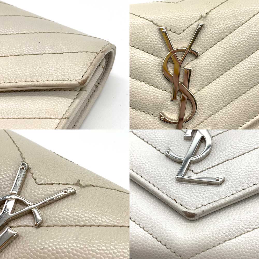 Used SAINT LAURENT MonogramPurse Leather Women