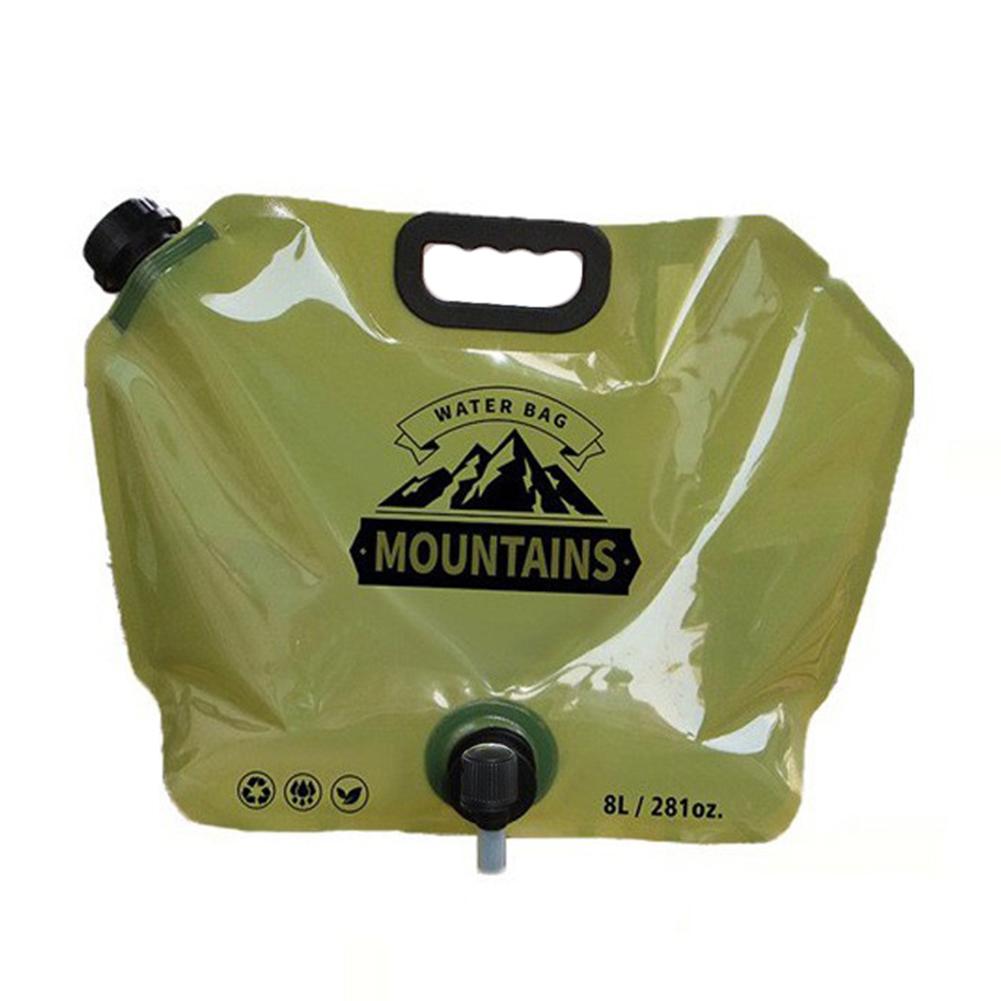 8L Outdoor Water Storage Bag Portable Large Capacity Sports Camping Foldable Soft Water Bag With Climbing Faucet Water Bag