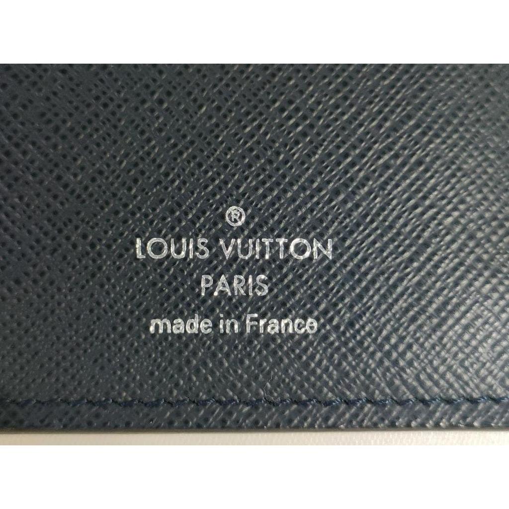Used LOUIS VUITTON Epi Portefeuil Brazza Long Wallet Dark Navy